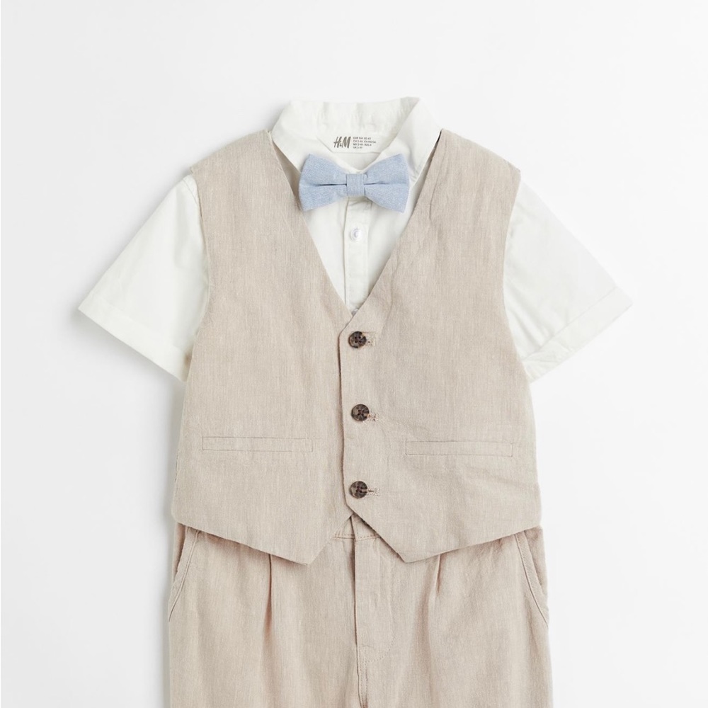 Boys 4 piece outfit bow tie